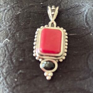 Elegant Red and Black Pendant